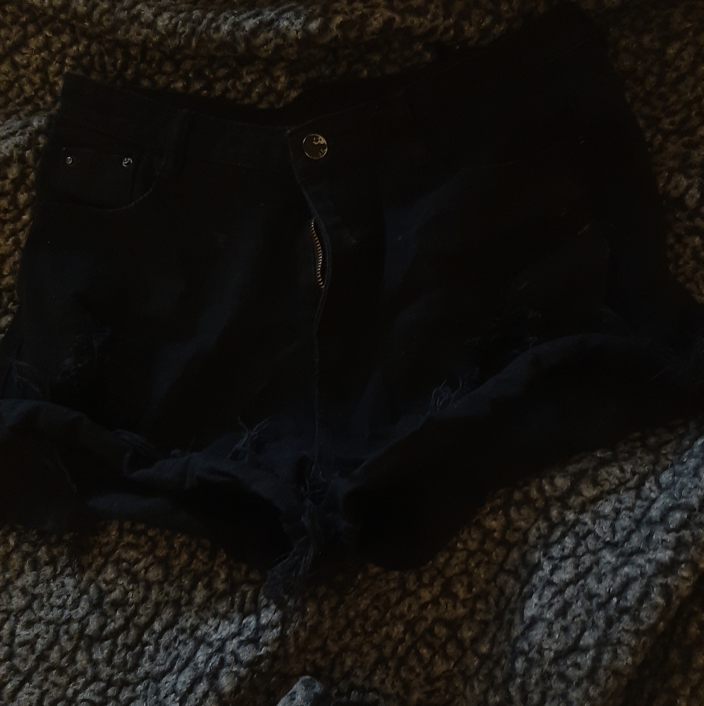Distressed Denim Shorts